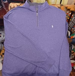 Polo Ralph Lauren 1/4 Zip Sweater Pullover Mens 3XB Big Tall Purple